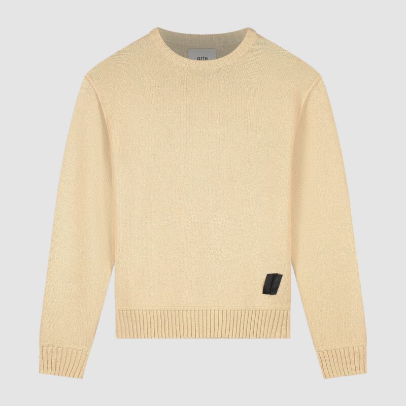 Tricot à étiquette réversible - Crème