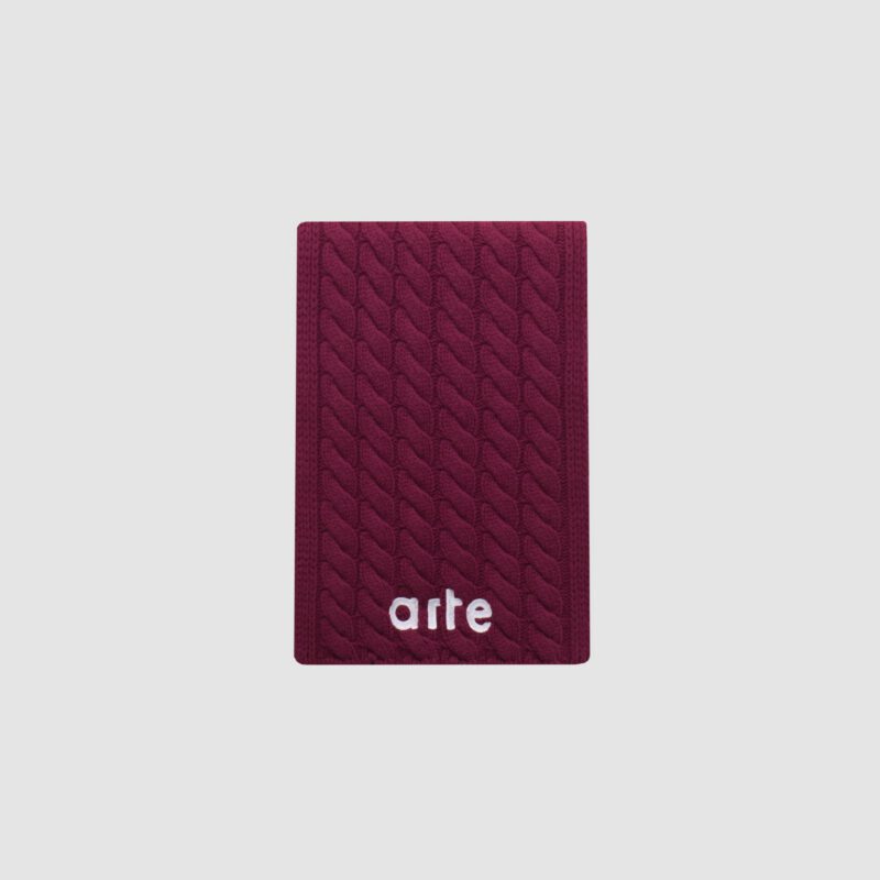 Écharpe texturée à logo - Bordeaux