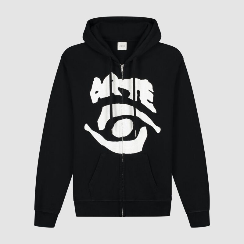 Sweat à capuche zippé Eye - Noir