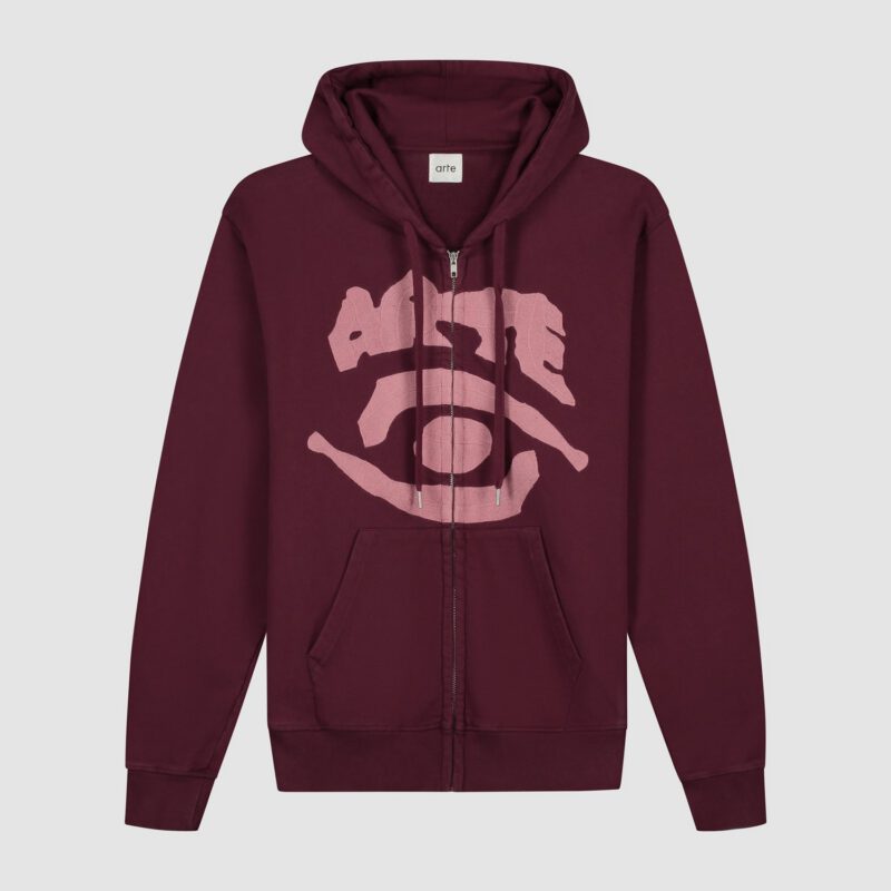 Sweat à capuche zippé Eye - Bordeaux
