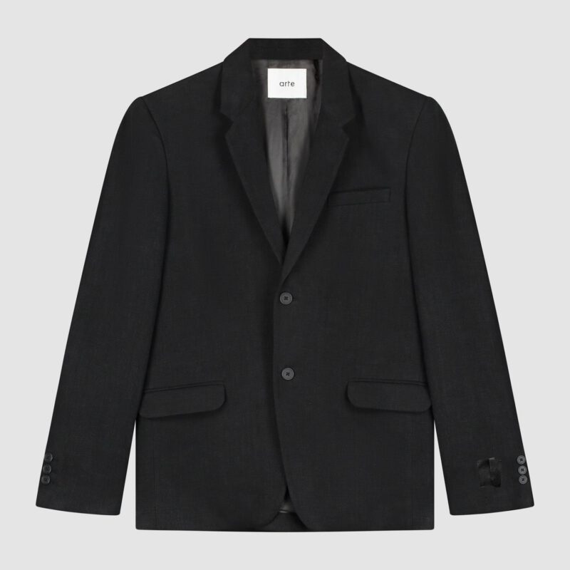 Veste de costume en lin - Noir