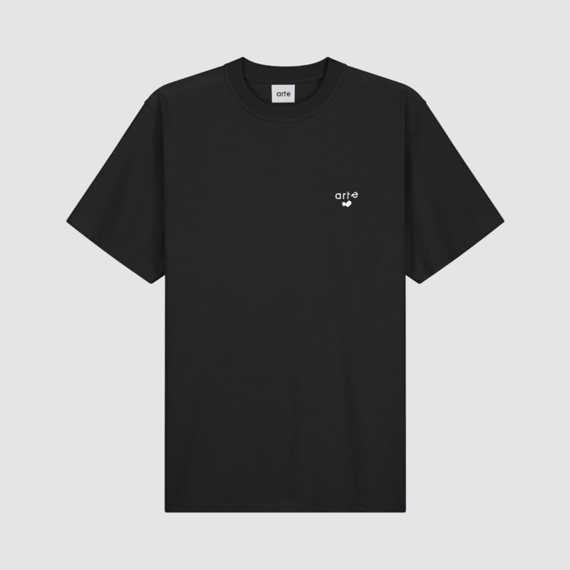 T-shirt avec logo en forme de cœur - Noir