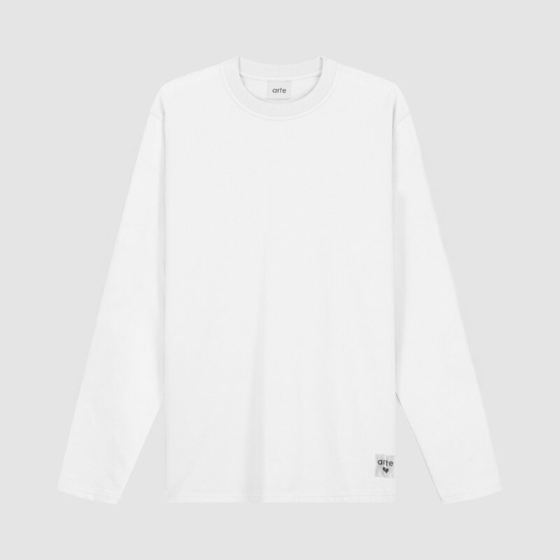 Étiquette réversible à manches longues - Blanc