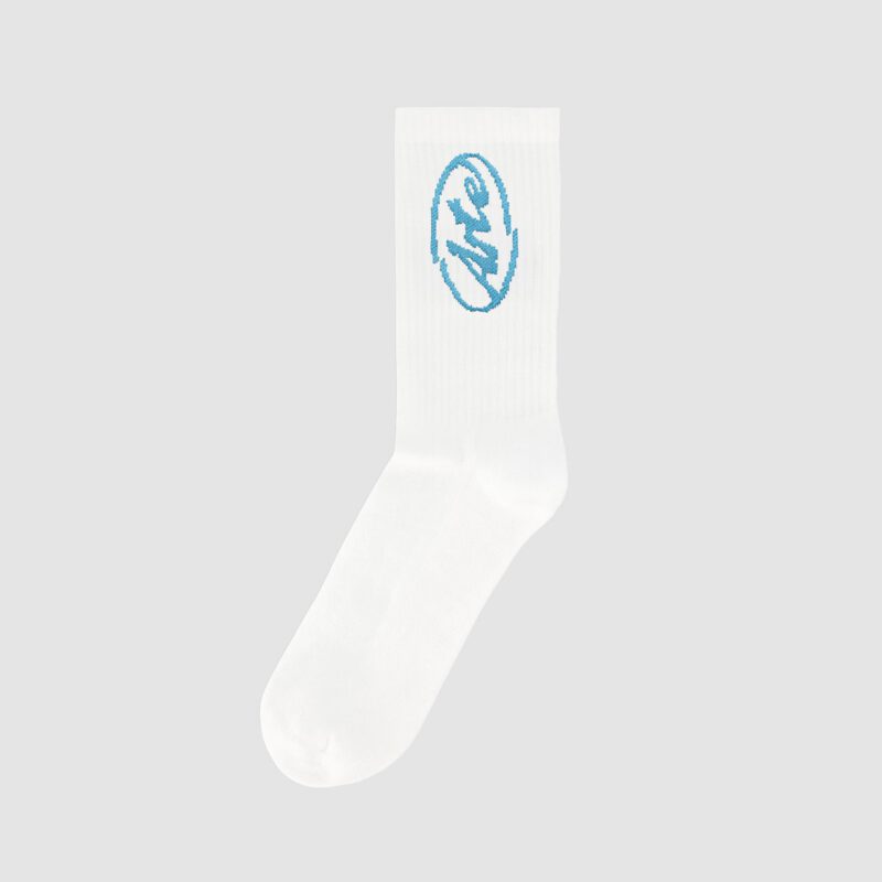 Chaussettes à logo circulaire - blanches