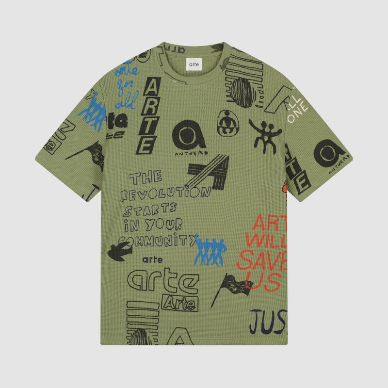 T-shirt Waffle - Vert